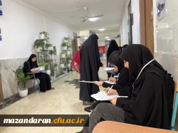 روز هفتم اجرای ارزیابی تکمیلی  داوطلبان ورود به دانشگاه فرهنگیان ویژه خواهران در پردیس فاطمه الزهرا س ساری و روز اخر ازمون عملی تربیت بدنی  15