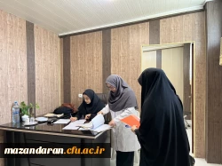 برگزاری روز دوم ارزیابی تکمیلی داوطلبان ورود به دانشگاه فرهنگیان و بازدید مسرور ریاست اداره حراست دانشگاه فرهنگیان مازندران و سید عابدین خدادادی معاونت هماهنگی و پشتیبانی از روند مصاحبه 
 7