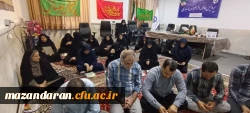 برگزاری مراسم قرائت زیارت عاشورا و دعای فرج به مناسبت شهادت اسماعیل هنیه  با سخنرانی رضایی منش ریاست پردیس فاطمه الزهرا س ساری در جمع  کارکنان   2