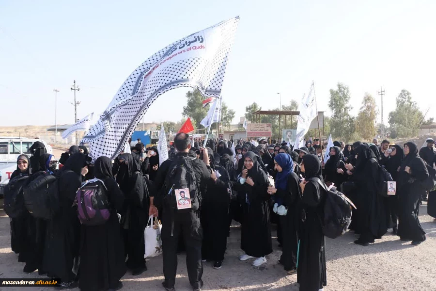 حضور دانشجو معلمان پردیس فاطمه الزهرا س ساری در پیاده روی اربعین  5