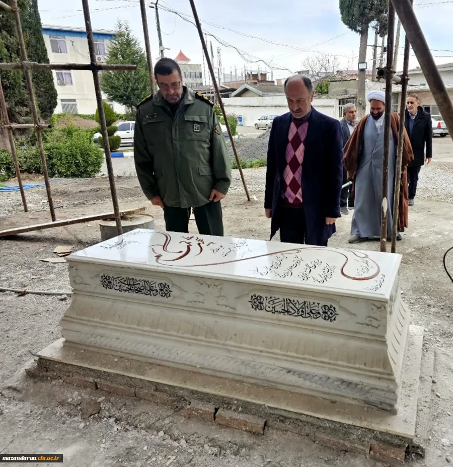 بازدید مدیر کل حفظ آثار دفاع مقدس مازندران از شهید خوشنام مرکز بابل 5