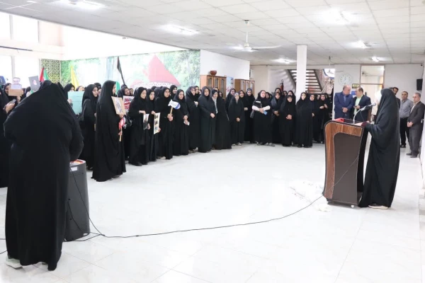 رگزاری تجمع انقلابی و فریاد ظلم ستیزی دانشجومعلمان، اساتید و کارکنان دانشگاه فرهنگیان مرکز حضرت فاطمه(س) قائمشهر  2