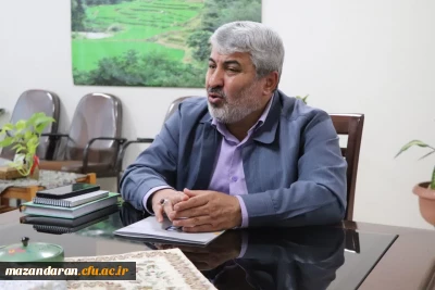 جلسه با حقانی مسئول شاهد و ایثار دانشگاه فرهنگیان مازندران