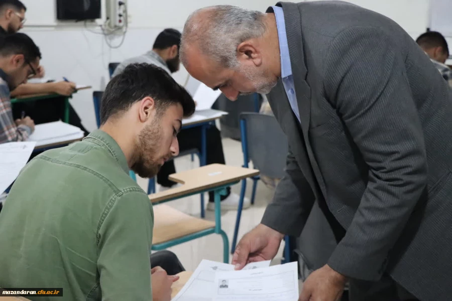 بازدید رئیس و  معاون هماهنگی دانشگاه فرهنگیان مازندران از فرایند برگزار امتحانات پایان ترم پردیس دکتر شریعتی ساری
 5