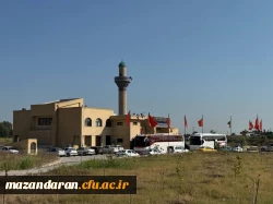 مراسم بدرقه زائران اربعین حسینی در مزار هشت شهید گمنام باغ موزه دفاع مقدس ساری
 2