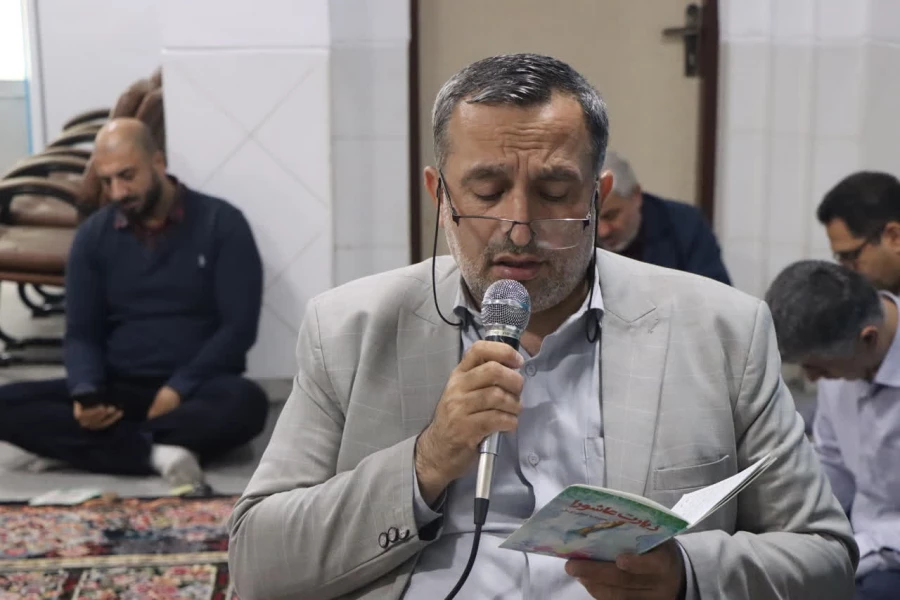 برگزاری مراسم زیارت عاشورا با حضور خدادادی معاون هماهنگی دانشگاه فرهنگیان مازندران و سایر کارکنان در پردیس دکتر شریعتی ساری 4