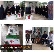 آیین غبار روبی و ادای احترام و استعانت جستن از شهید گمنام مرکز حضرت فاطمه(س)قائمشهر 2