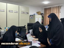 حضور دابوئی رئیس پردیس فاطمه الزهرا(س) ساری در فرآیندبرگزاری ثبت نام 2