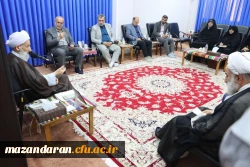 دیدار اعضای هیئت رئیسه دانشگاه فرهنگیان مازندران با آیت الله لائینی نماینده ولی فقیه در استان مازندران 8