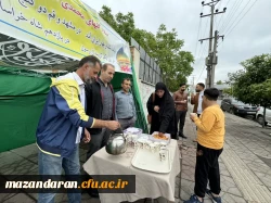 برپایی موکب پذیرایی در درب ورودی دانشکده به مناسبت ولادت امام رضا (ع)  2